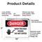 Signmission High Voltage Inside Do Not Enter Danger Sign, Aluminum, 10in W x 7in L, 2PK OS-2PACK-DS-A-710-L-1332 - alternate 8